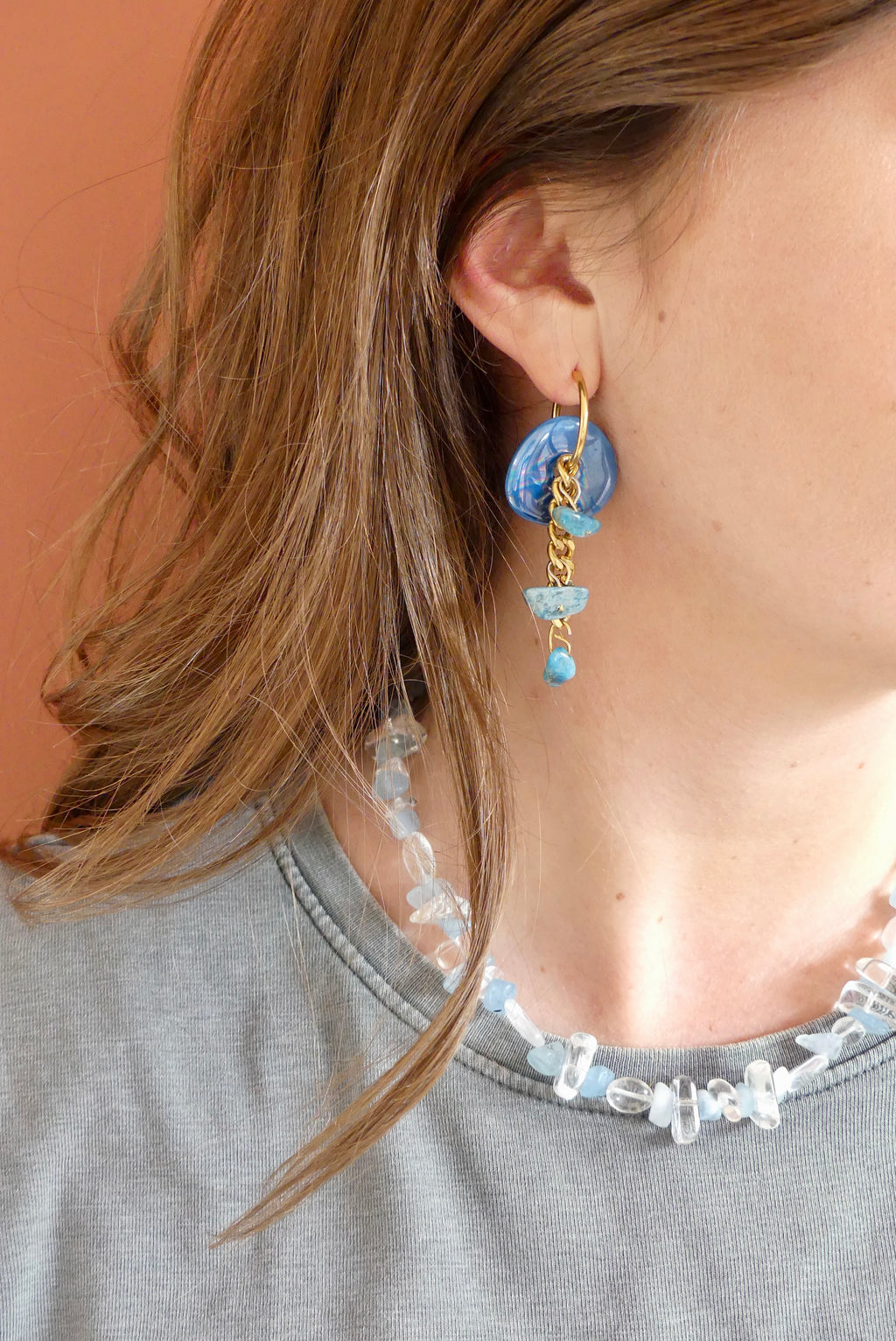 Boucles d'oreilles upcyclées Vaïana