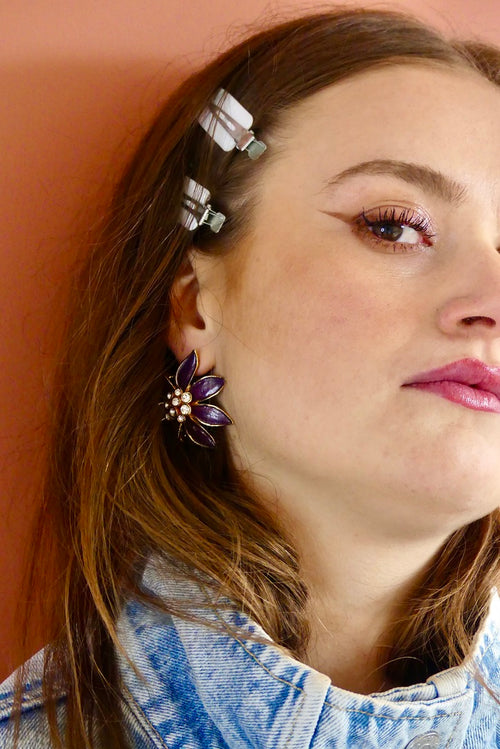 Boucle d'oreille upcyclée Auguste