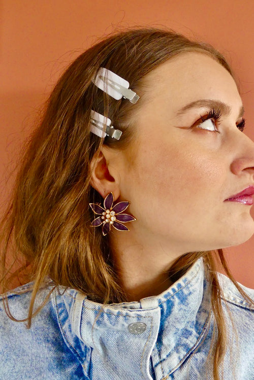Boucle d'oreille upcyclée Auguste