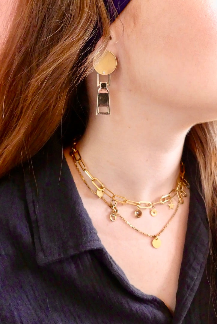 Boucles d'oreilles upcyclées Gregor