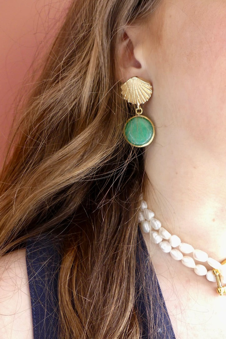 Boucles d'oreilles upcyclées Hélène