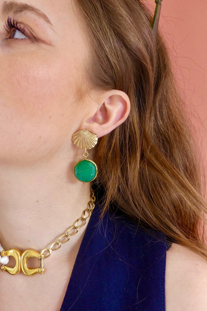 Boucles d'oreilles upcyclées Hélène