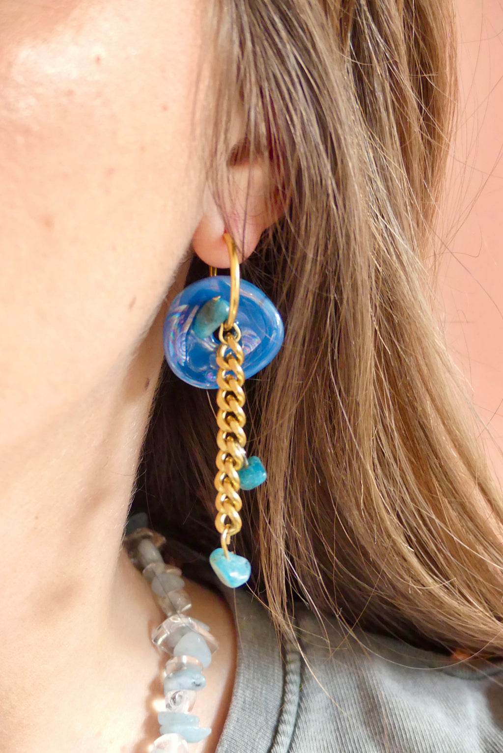Boucles d'oreilles upcyclées Vaïana