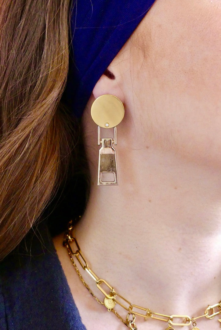 Boucles d'oreilles upcyclées Gregor