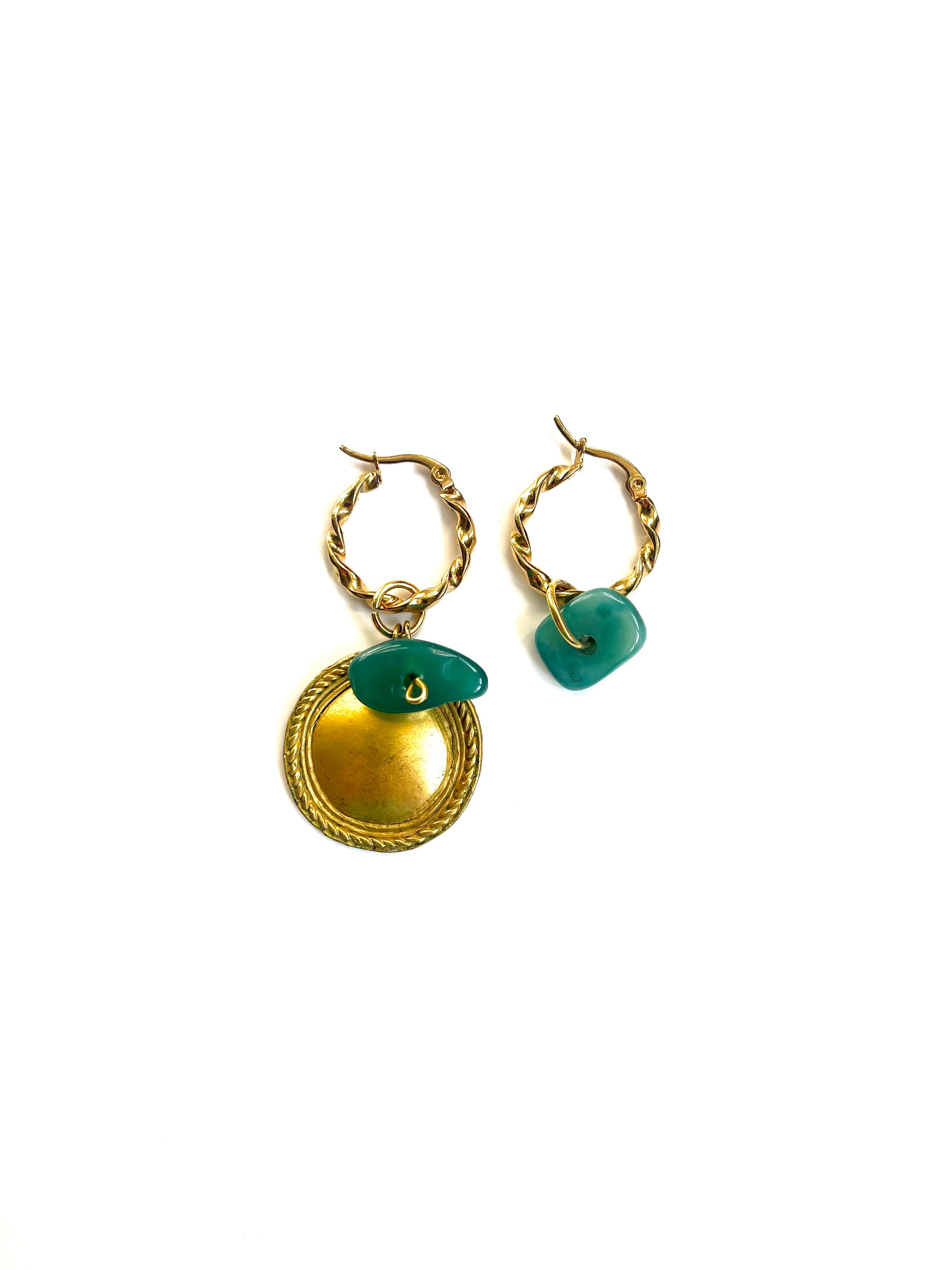 Boucles d'oreilles upcyclées antica