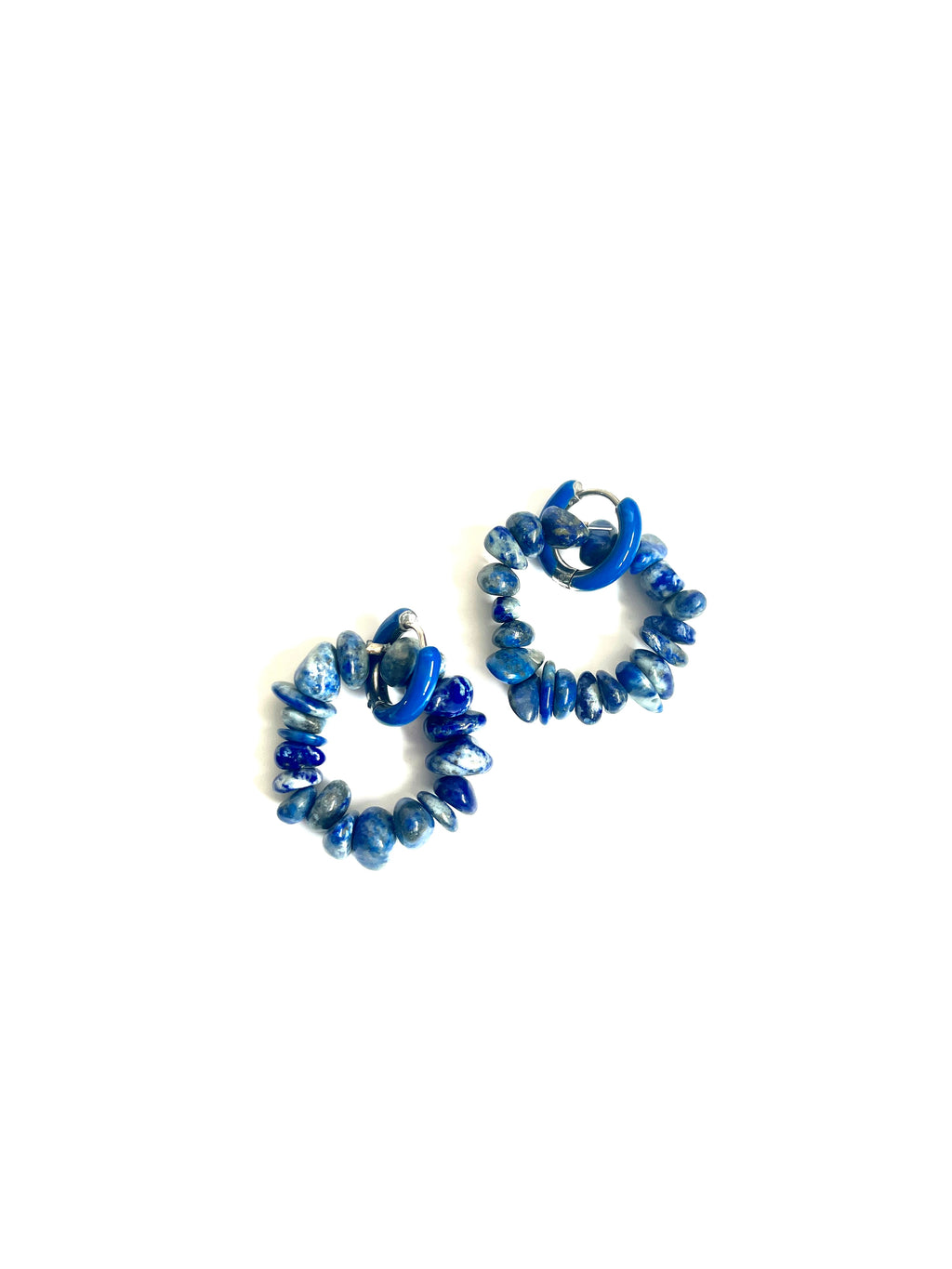 Boucles d'oreilles upcyclées Claudia - Lapiz Lazuli