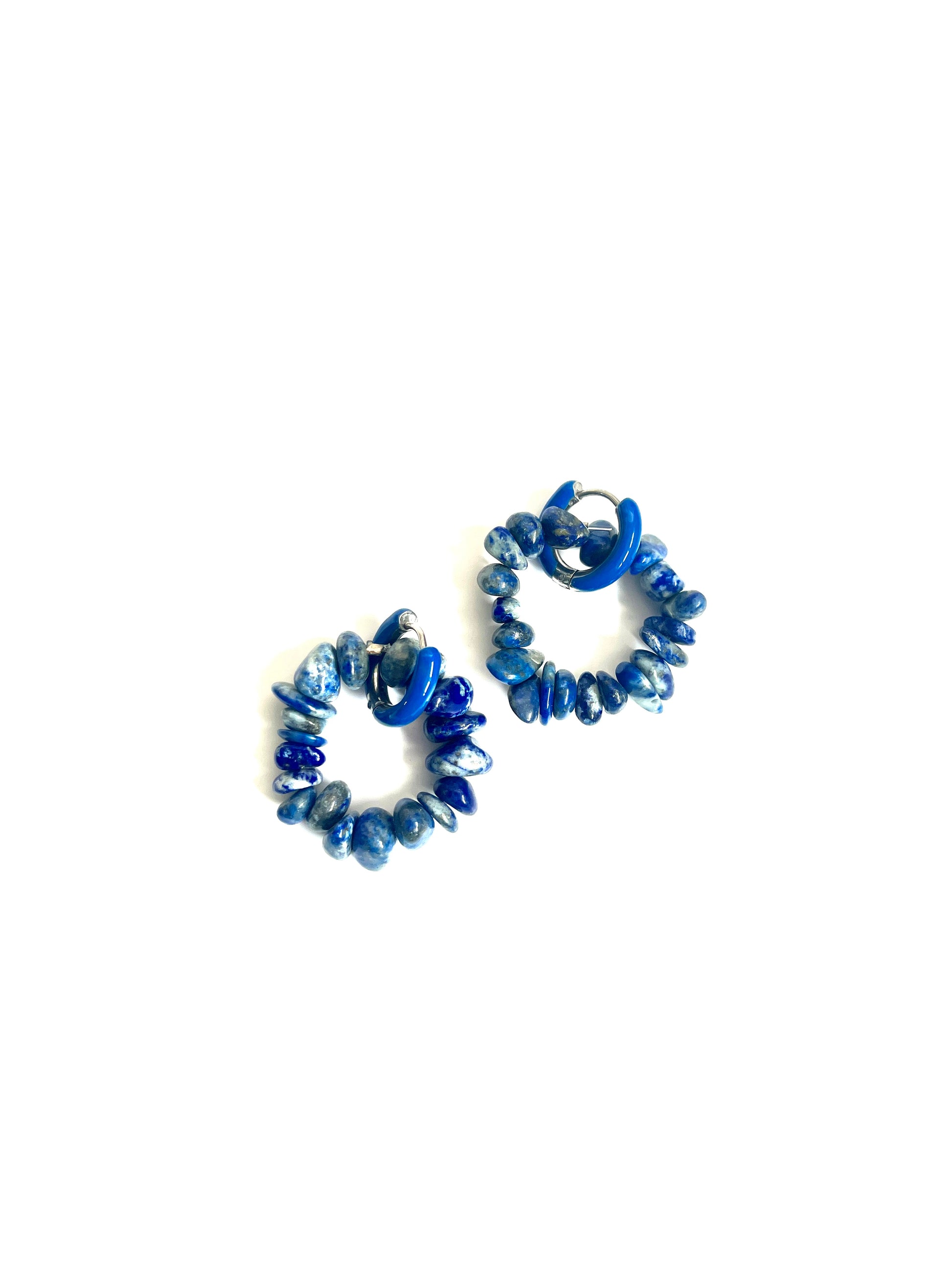 Boucles d'oreilles upcyclées Claudia - Lapiz Lazuli